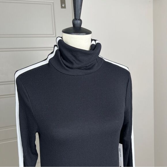 Splits59 Jackson Rib Turtleneck Dress Modal Stretch Bodycon Black Sz L NEW - Picture 5 of 10